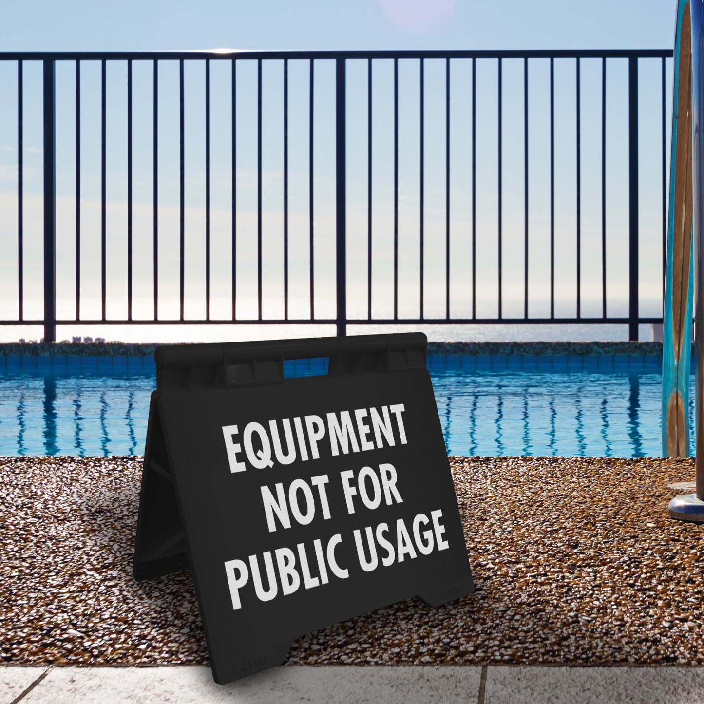 Equipment Not For Public Usage - Evarite A-Frame Sign