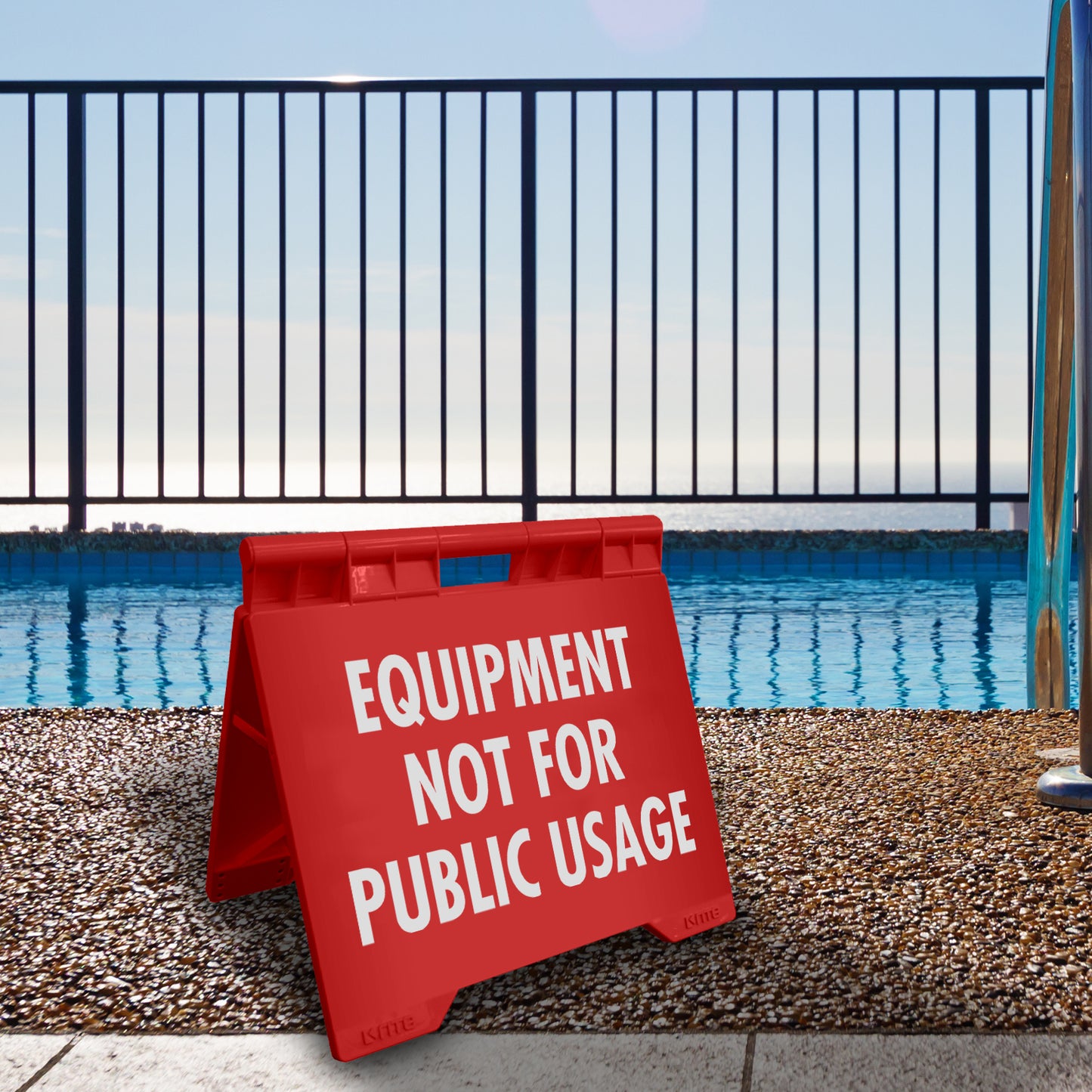 Equipment Not For Public Usage - Evarite A-Frame Sign