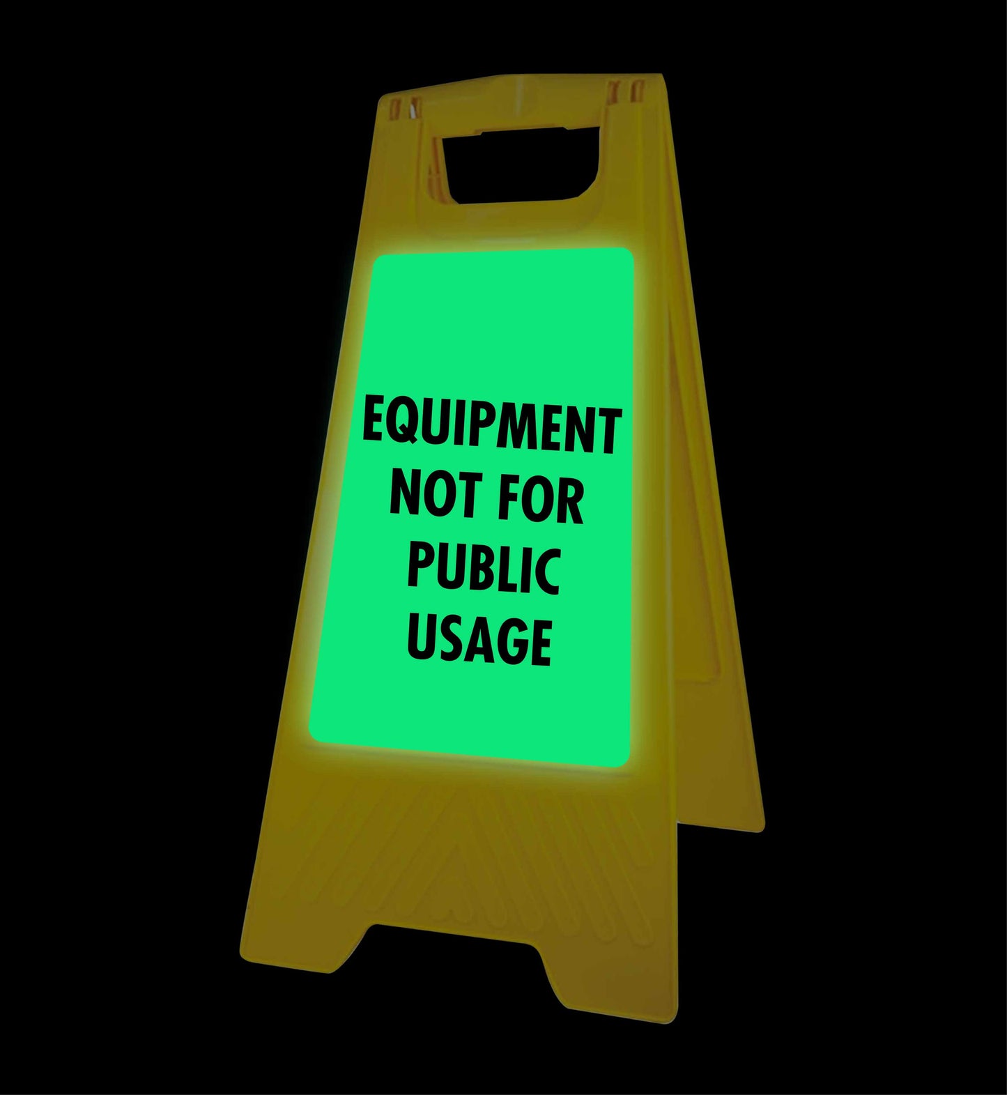 Glow In The Dark - Yellow A-Frame - Equipment Not For Public Use