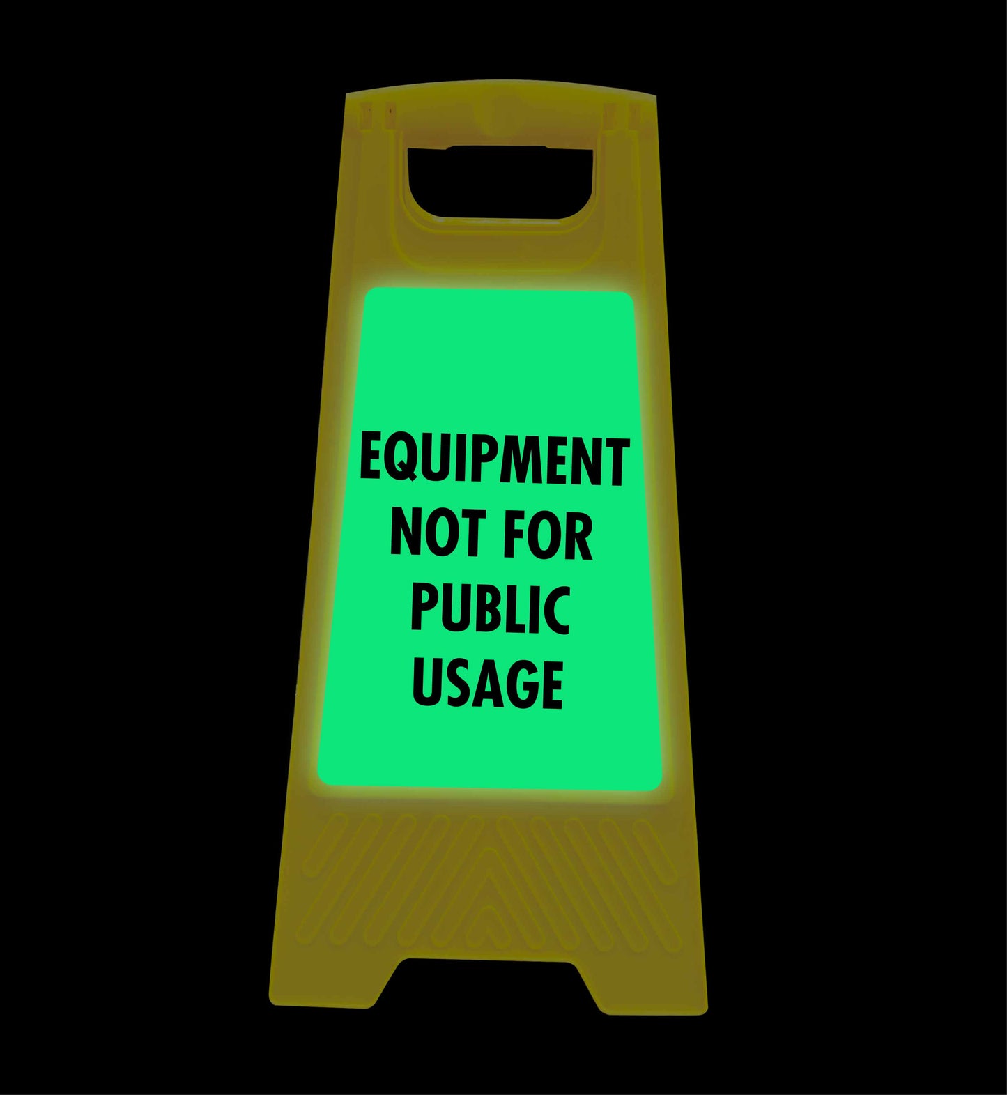 Glow In The Dark - Yellow A-Frame - Equipment Not For Public Use