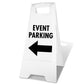 White A-Frame - Event Parking Arrow