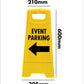 Yellow A-Frame - Event Parking Left Arrow