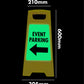 Glow In The Dark - Yellow A-Frame - Event Parking Left Arrow