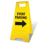 Yellow A-Frame - Event Parking Right Arrow