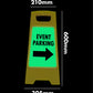 Glow In The Dark - Yellow A-Frame - Event Parking Right Arrow