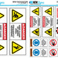 Excavator Under 11 - 24 Tonnes Machine Safety Sticker Set
