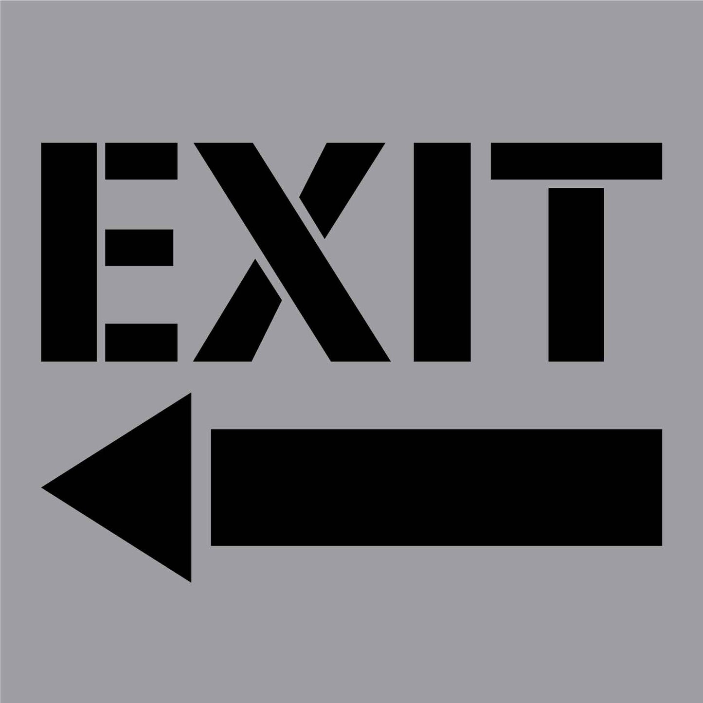 Exit Arrow Left - Aluminium Composite Stencil