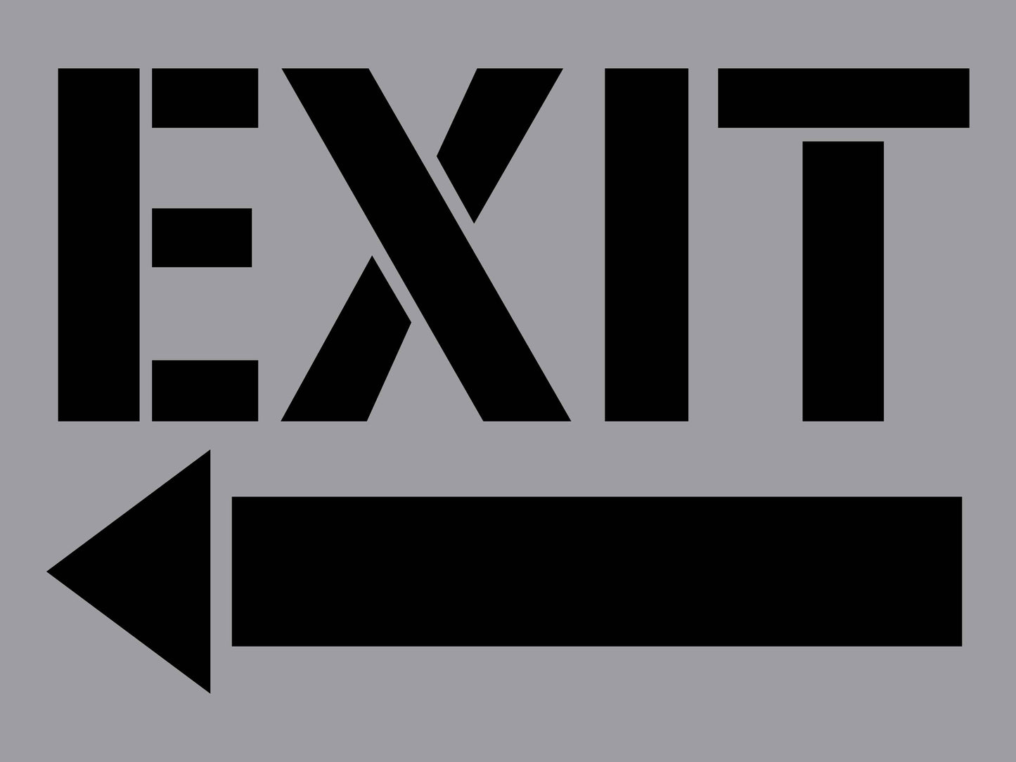 Exit Arrow Left - Aluminium Composite Stencil