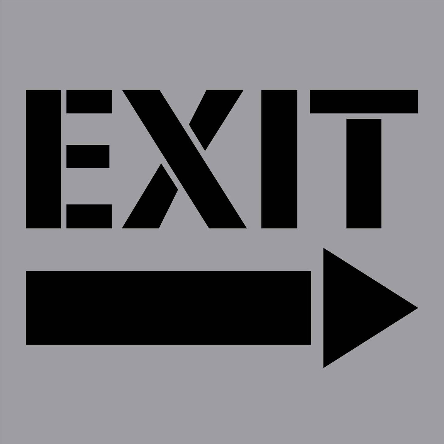 Exit Arrow Right - Aluminium Composite Stencil