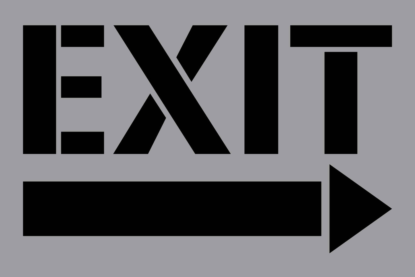 Exit Arrow Right - Aluminium Composite Stencil