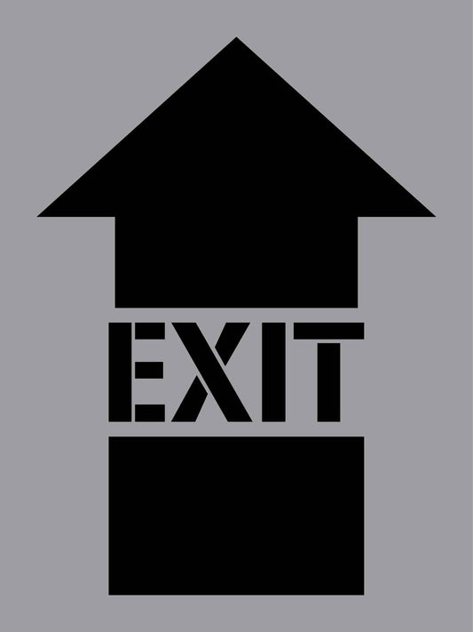 Exit Arrow Up - Aluminium Composite Stencil