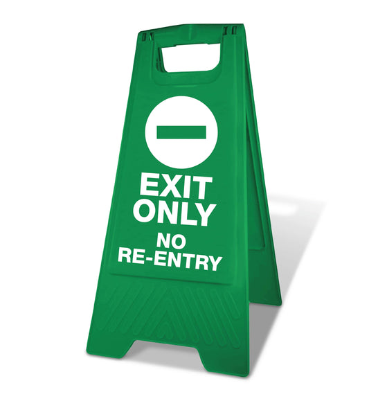 Green A-Frame - Exit Only No Re-Entry