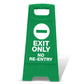 Green A-Frame - Exit Only No Re-Entry