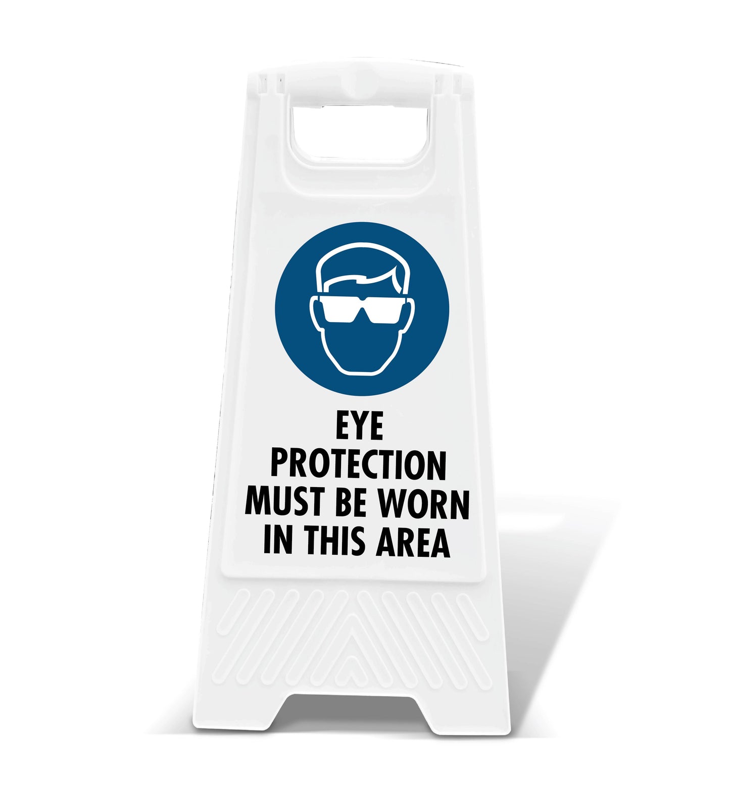White A-Frame - Eye Protection Must Be Worn In This Area