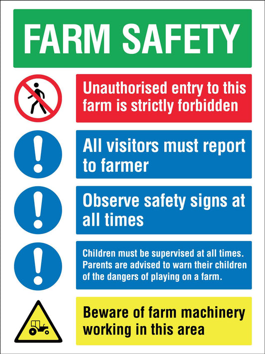 Farm Safety Unauthorised Sign