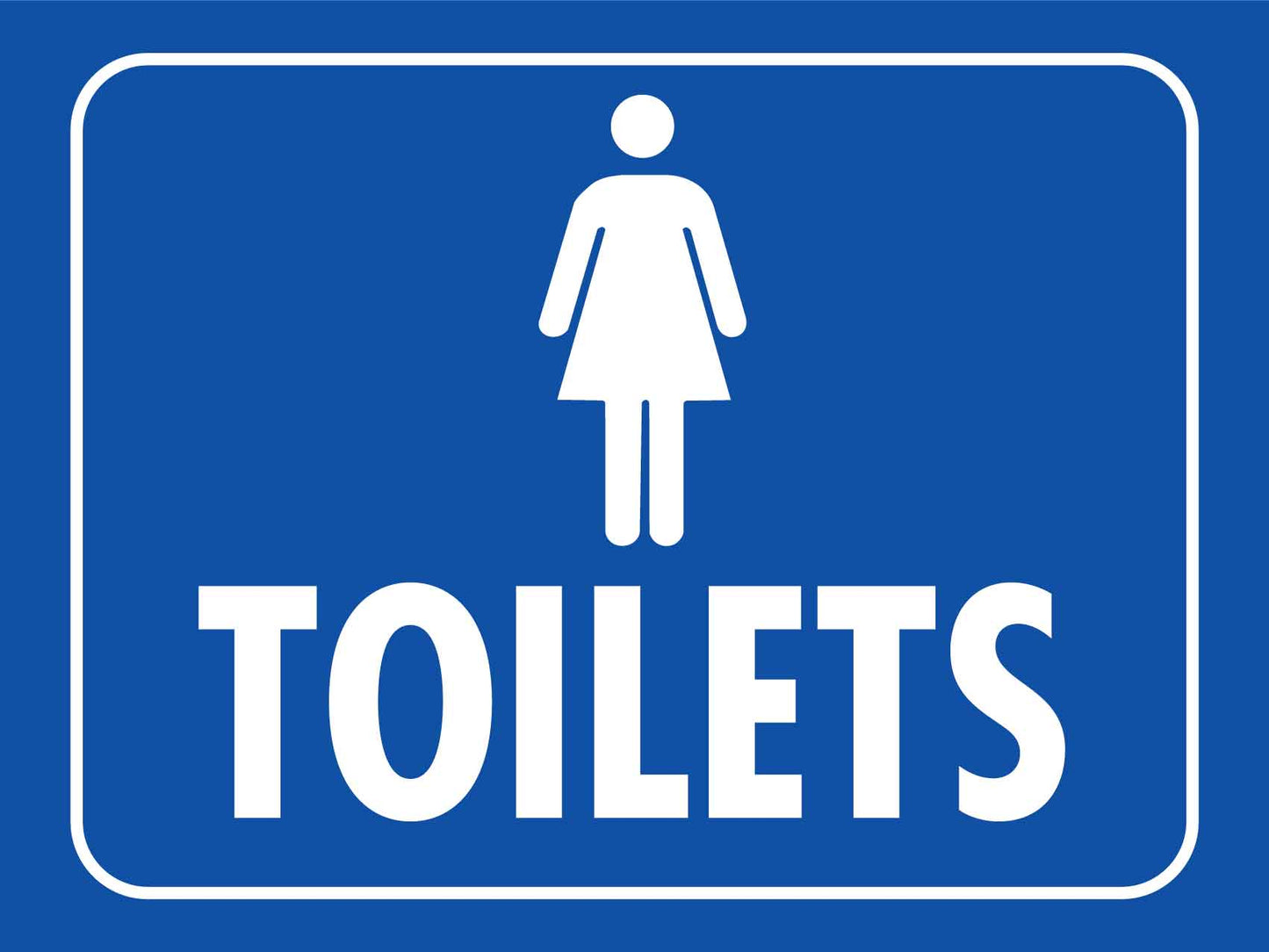 Female Toilet Blue Sign