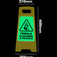 Glow In The Dark - Yellow A-Frame - Female Cleaner In Progress