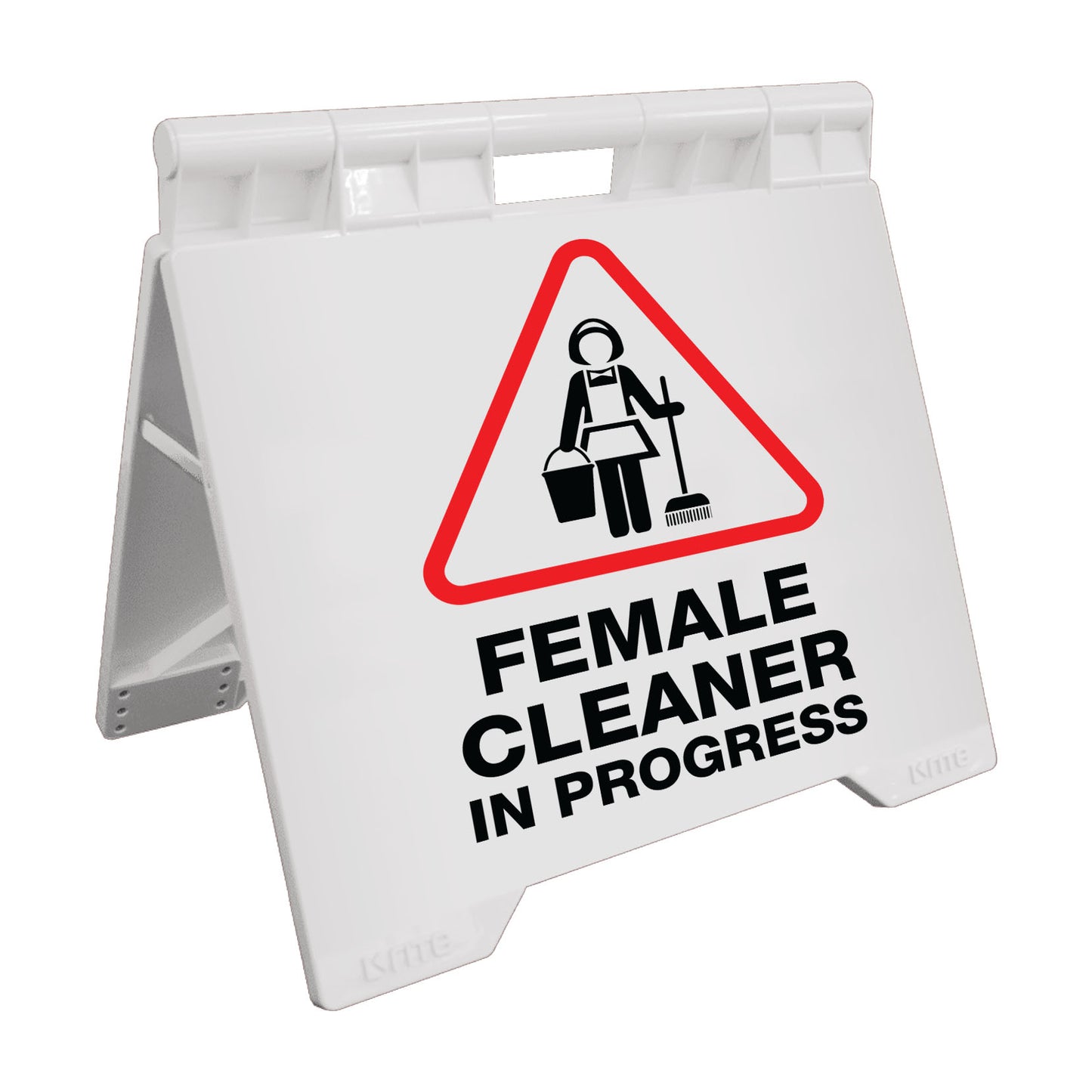 Female Cleaner In Progress - Evarite A-Frame Sign