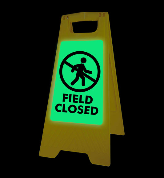 Glow In The Dark - Yellow A-Frame - Field Closed