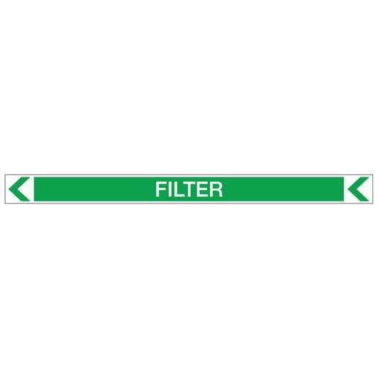 Pool/Spa - Filter (Left) - Pipe Marker Sticker