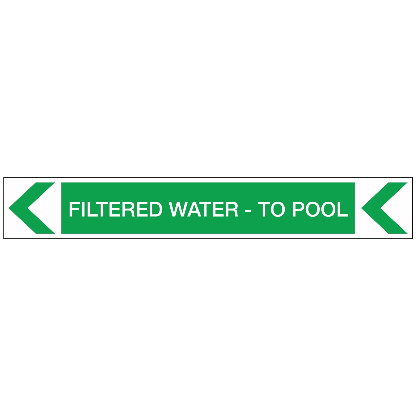 Pool/Spa - Filtered Water - To Pool (Left) - Pipe Marker Sticker – New ...