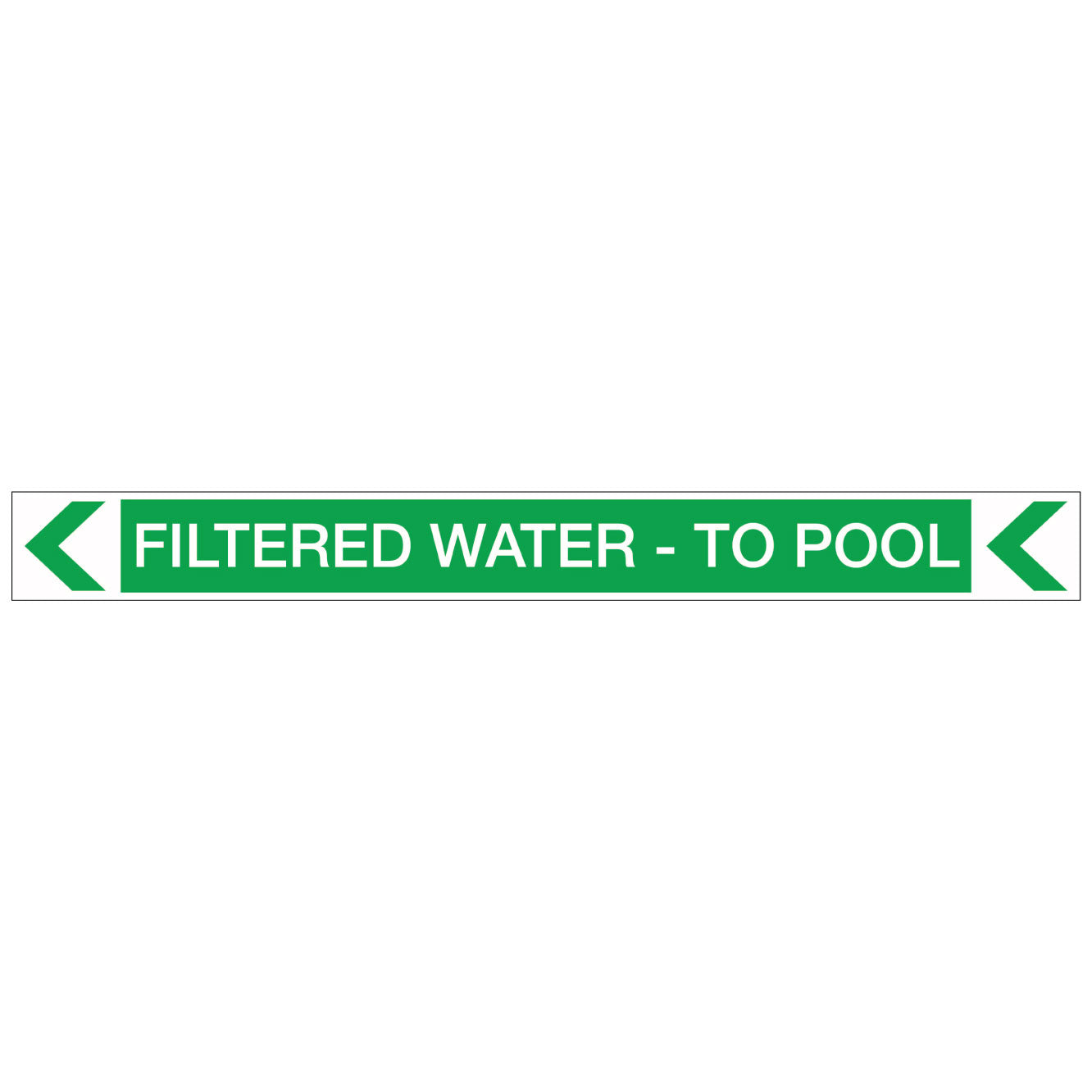 Pool/Spa - Filtered Water - To Pool (Left) - Pipe Marker Sticker – New ...