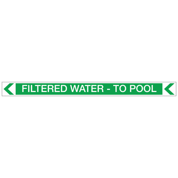 Pool/Spa - Filtered Water - To Pool (Left) - Pipe Marker Sticker – New ...