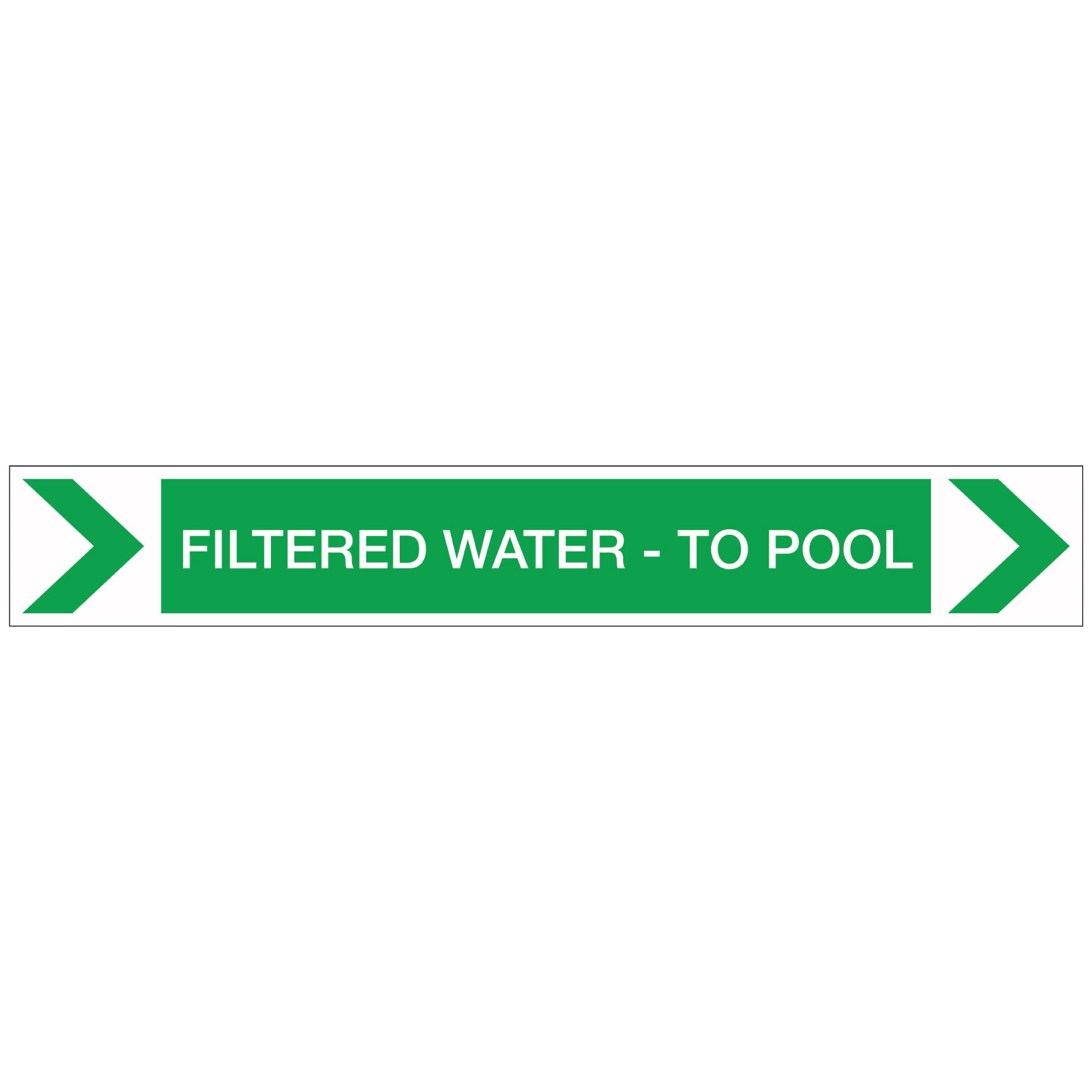 Pool/Spa - Filtered Water - To Pool (Right) - Pipe Marker Sticker – New ...