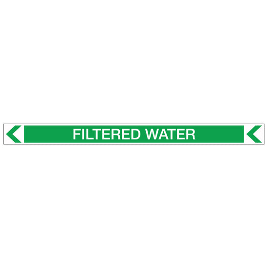 Pool/Spa - Filtered Water (Left) - Pipe Marker Sticker – New Signs