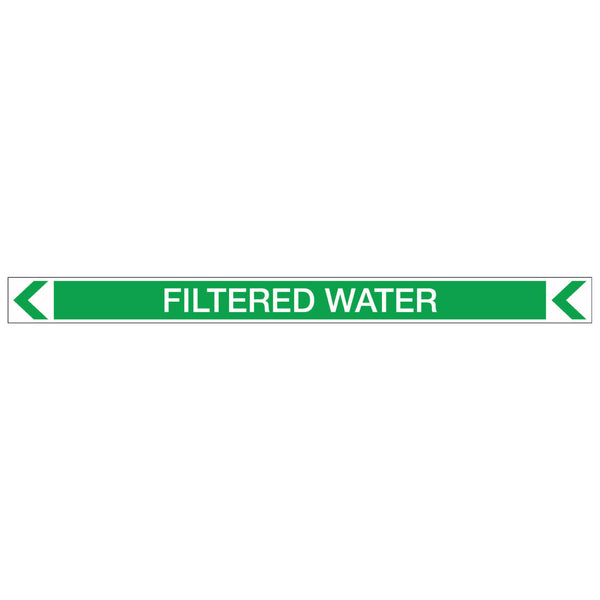 Pool/Spa - Filtered Water (Left) - Pipe Marker Sticker – New Signs