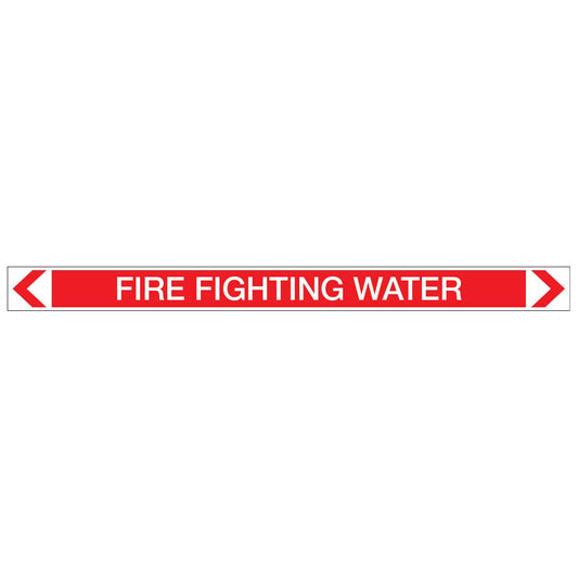 Fire Protection - Fire Fighting Water - Pipe Marker Sticker