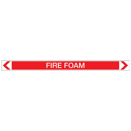 Fire Protection - Fire Foam - Pipe Marker Sticker