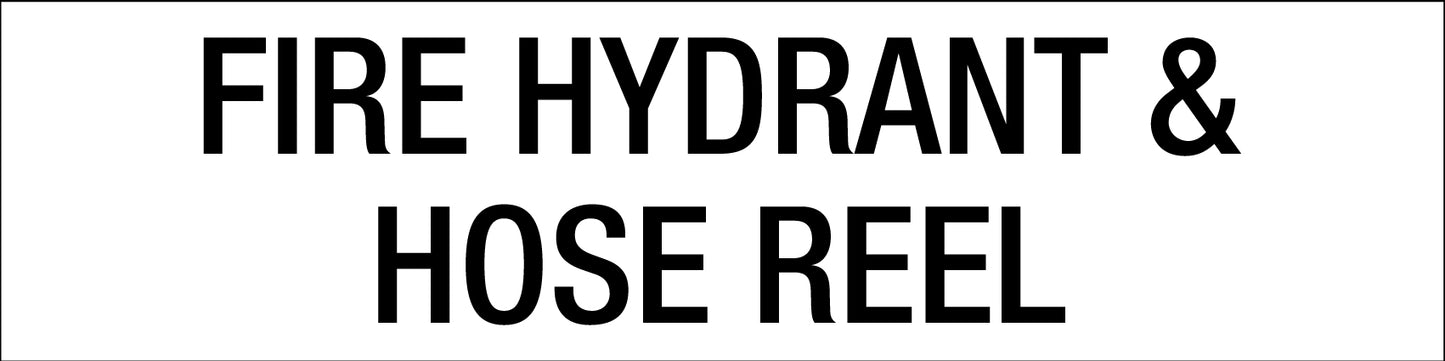 Fire Hydrant & Hose Reel - Statutory Sign