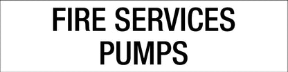 Fire Services Pumps - Statutory Sign
