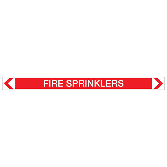 Fire Protection - Fire Sprinklers - Pipe Marker Sticker
