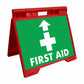 First Aid Arrow Up - Evarite A-Frame Sign