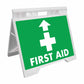 First Aid Arrow Up - Evarite A-Frame Sign