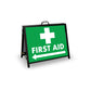 A-Frame Landscape Black - First Aid Left Arrow Corflute Inserts