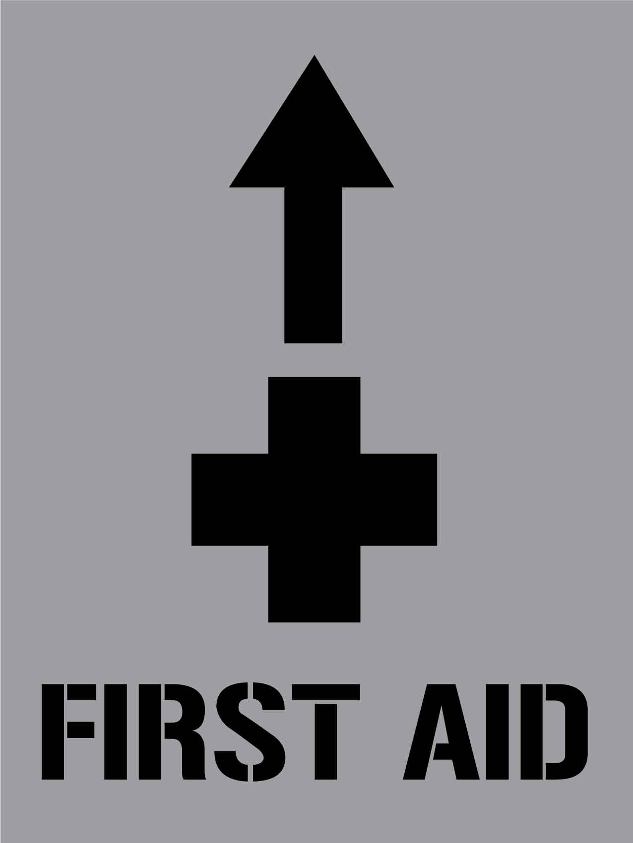 First Aid Arrow - Aluminium Composite Stencil