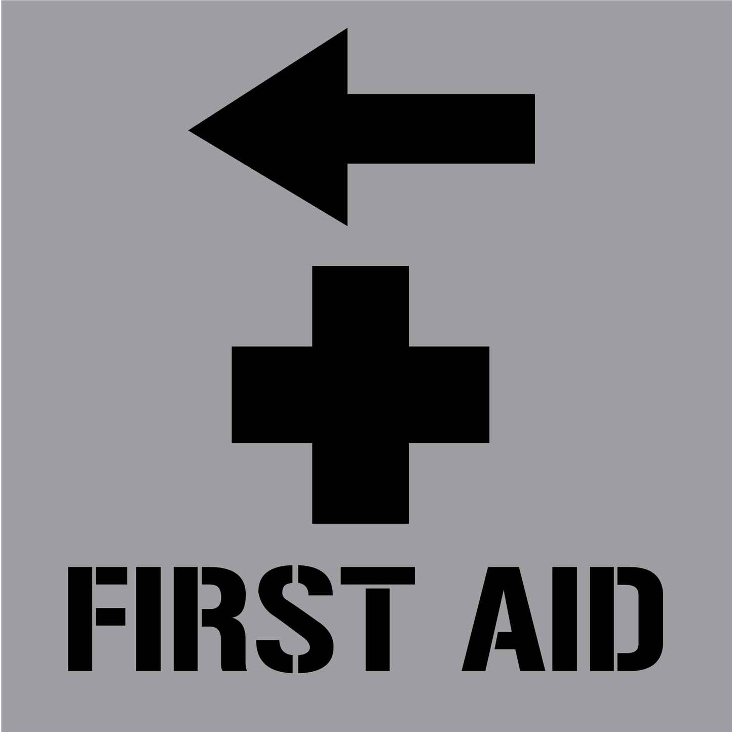 First Aid Left Arrow - Aluminium Composite Stencil