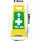 Yellow A-Frame - First Aid Arrow Up