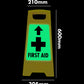 Glow In The Dark - Yellow A-Frame - First Aid Arrow Up