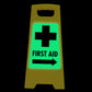 Glow In The Dark - Yellow A-Frame - First Aid Arrow