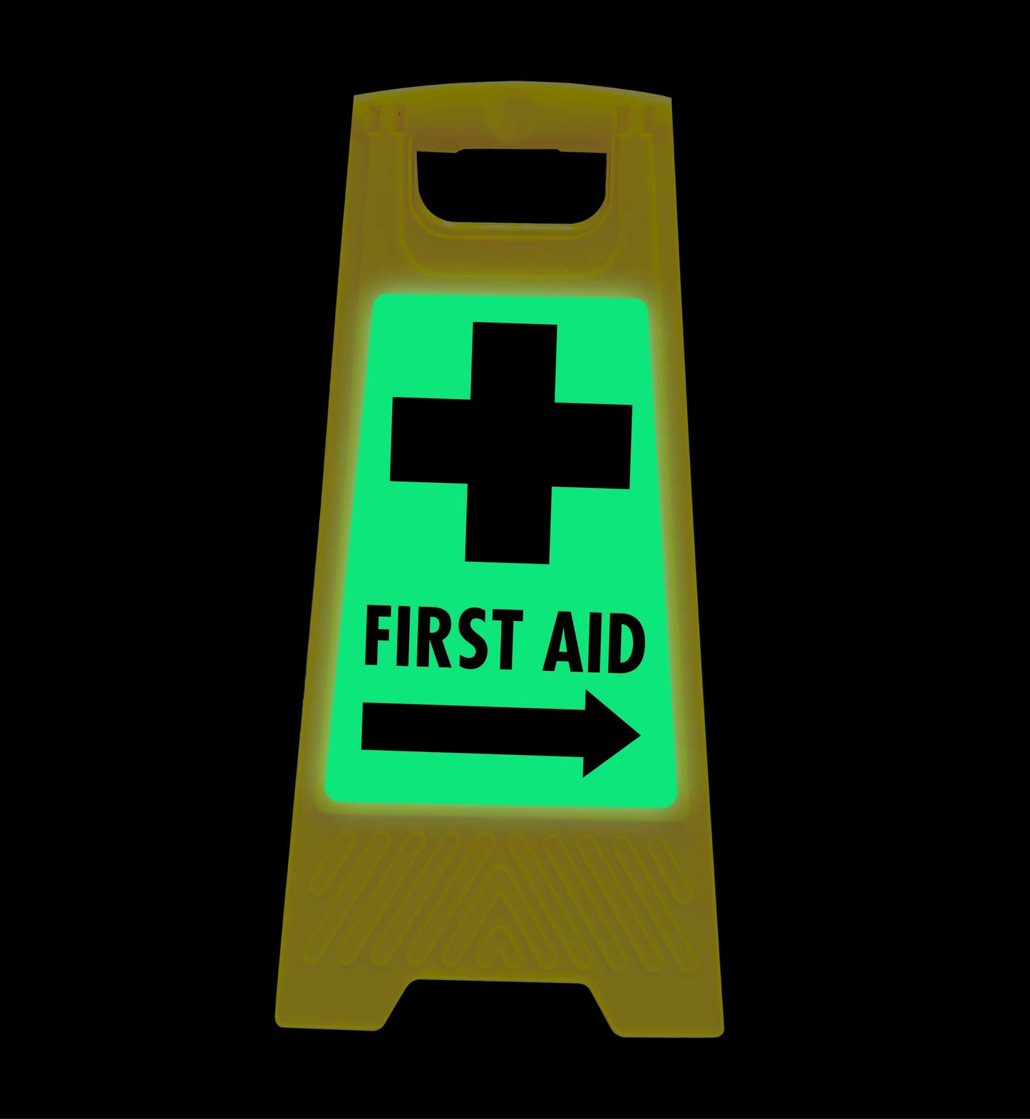 Glow In The Dark - Yellow A-Frame - First Aid Arrow