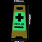 Glow In The Dark - Yellow A-Frame - First Aid Arrow