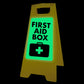 Glow In The Dark - Yellow A-Frame - First Aid Box