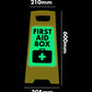 Glow In The Dark - Yellow A-Frame - First Aid Box
