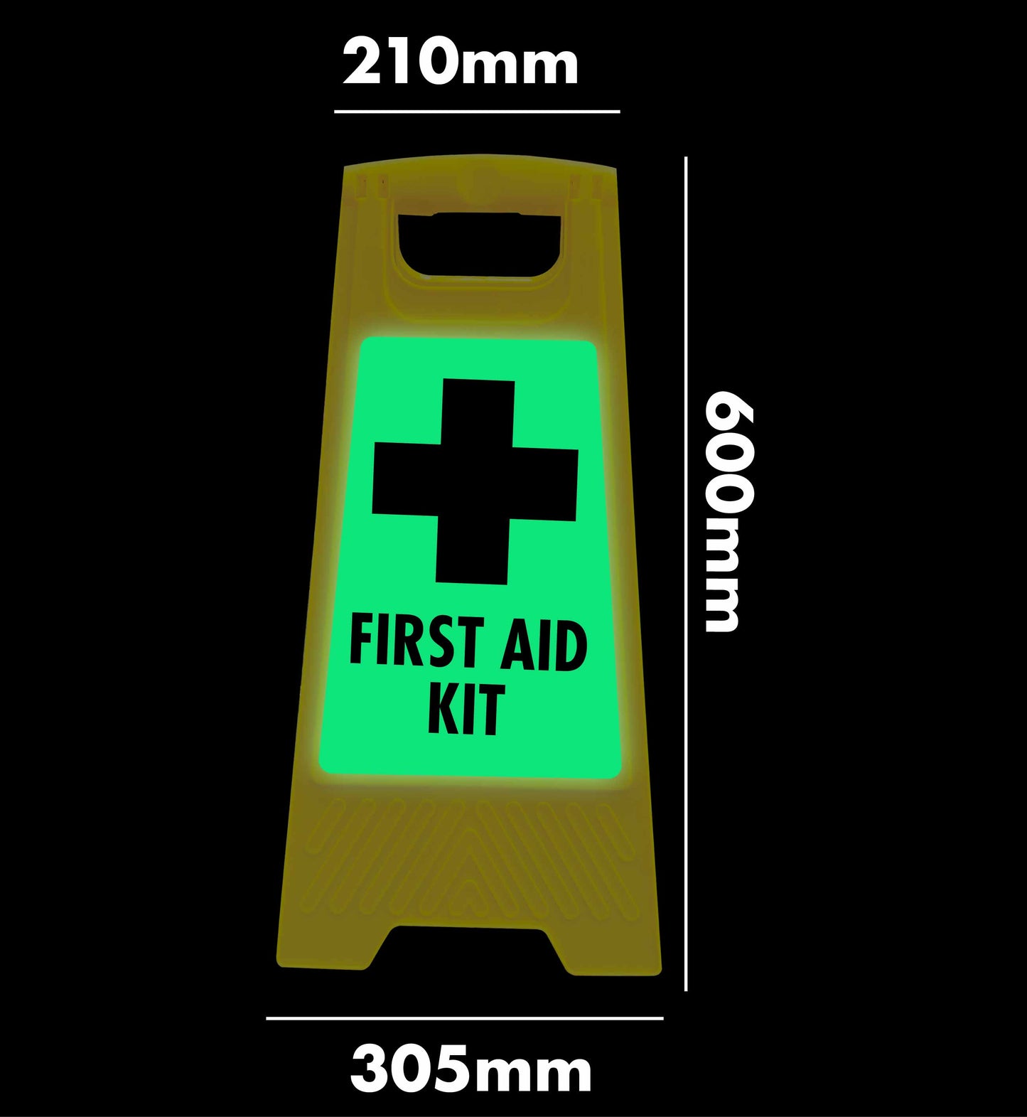 Glow In The Dark - Yellow A-Frame - First Aid Kit