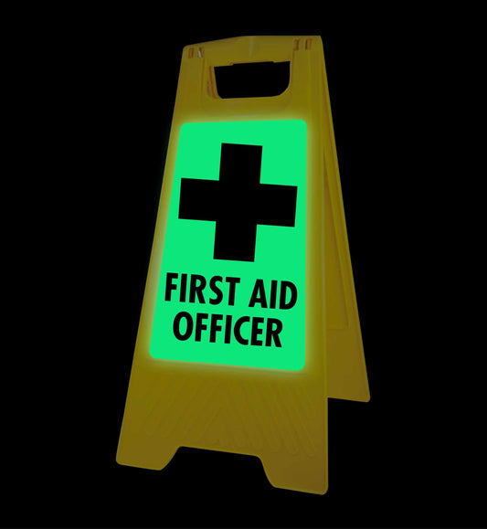 Glow In The Dark - Yellow A-Frame - First Aid Officer