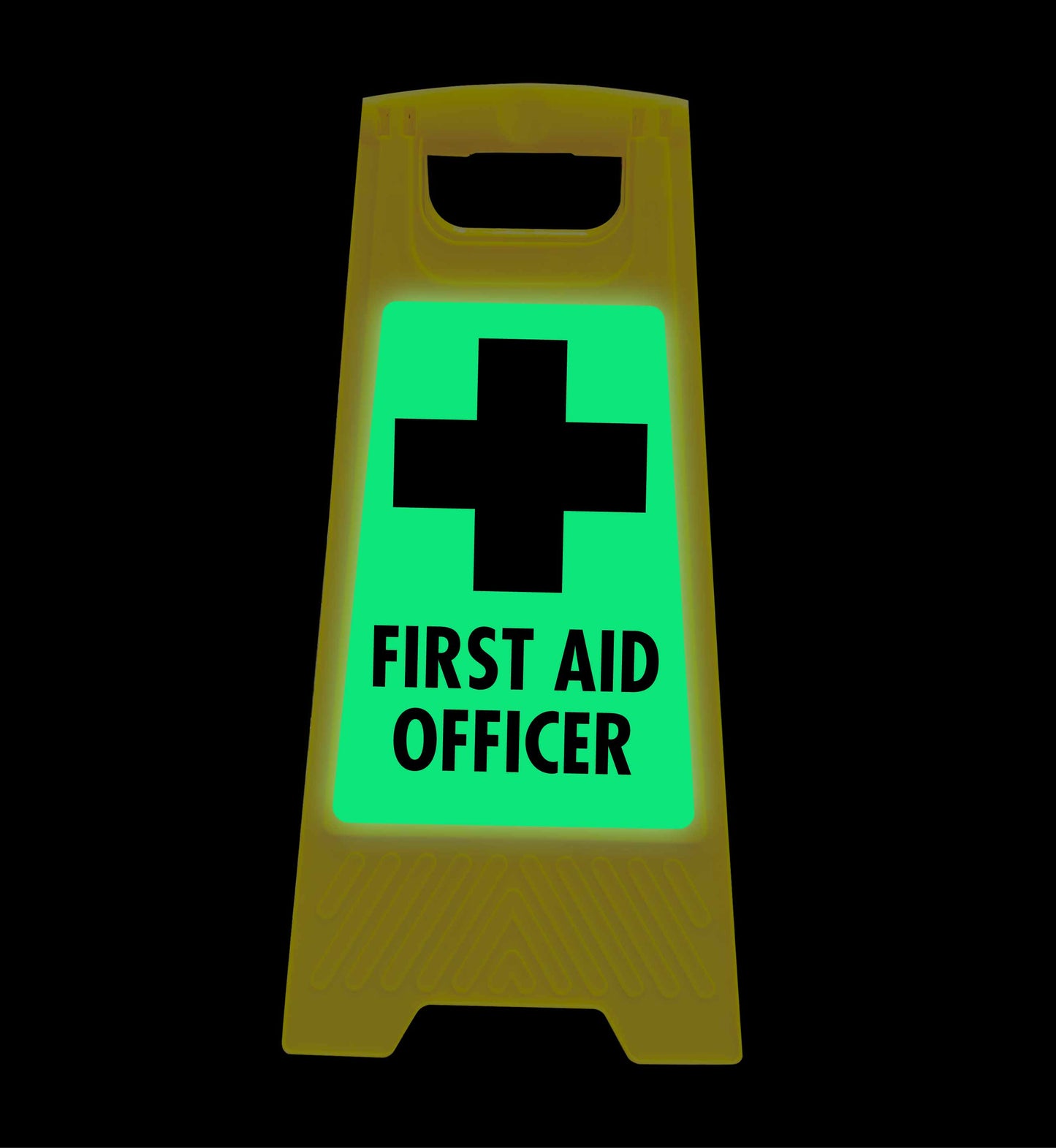 Glow In The Dark - Yellow A-Frame - First Aid Officer